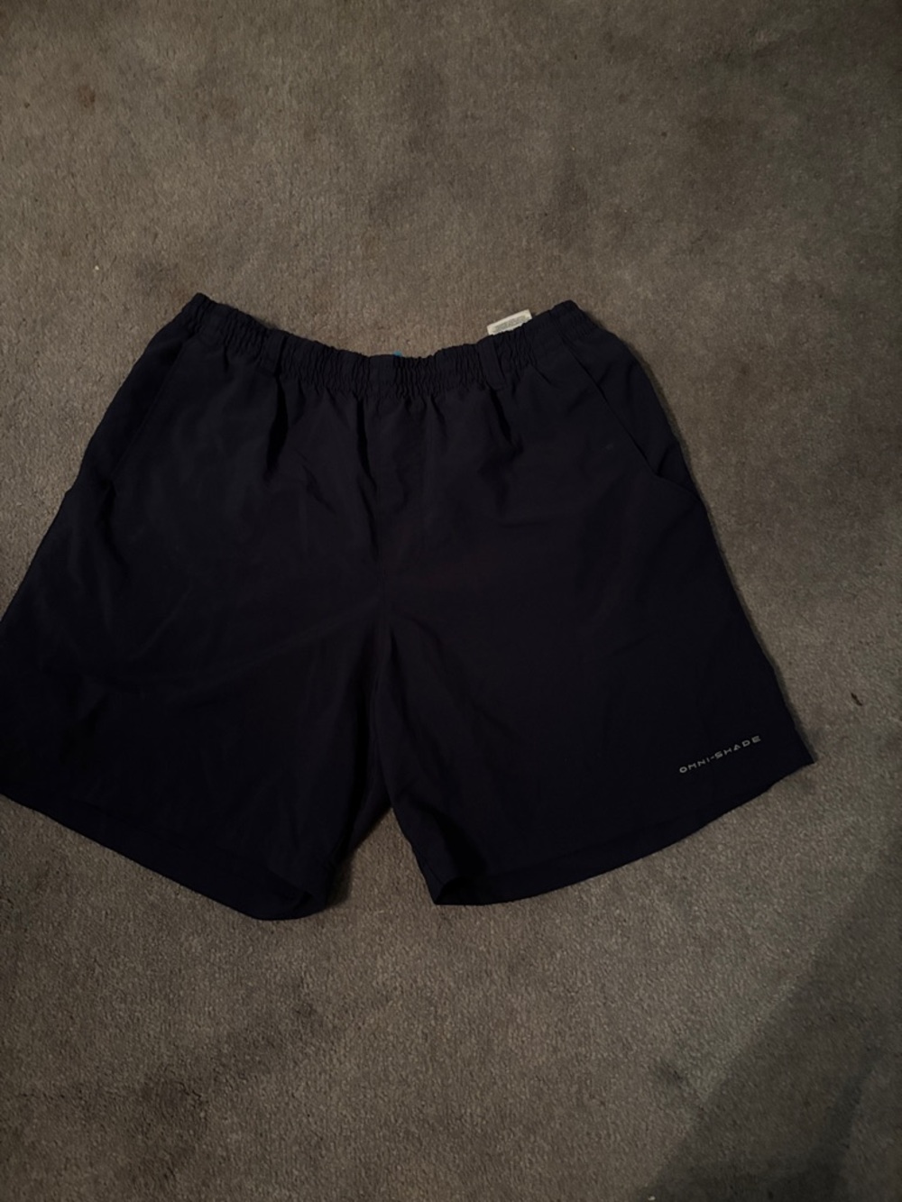 Boys  Navy Columbia PFG Athletic Shorts - Omnishade Logo